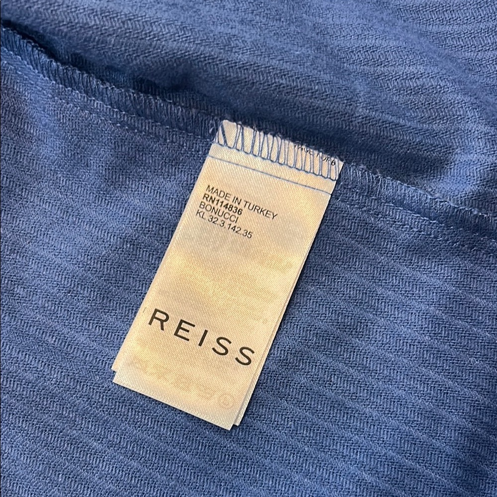 Reiss - Men’s Blue Corduroy Overshirt - Picture 13 of 14